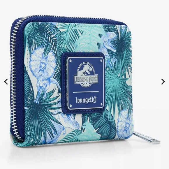 Loungefly Jurassic Park Palm Frond Zip Wallet - Picture 2 of 6